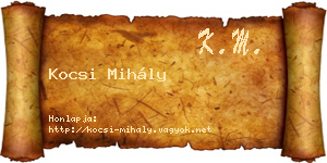 Kocsi Mihály névjegykártya