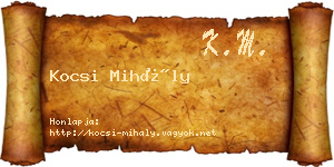 Kocsi Mihály névjegykártya