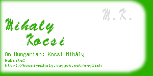 mihaly kocsi business card